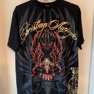 Christian Audigier XL Couture T-Shirt.